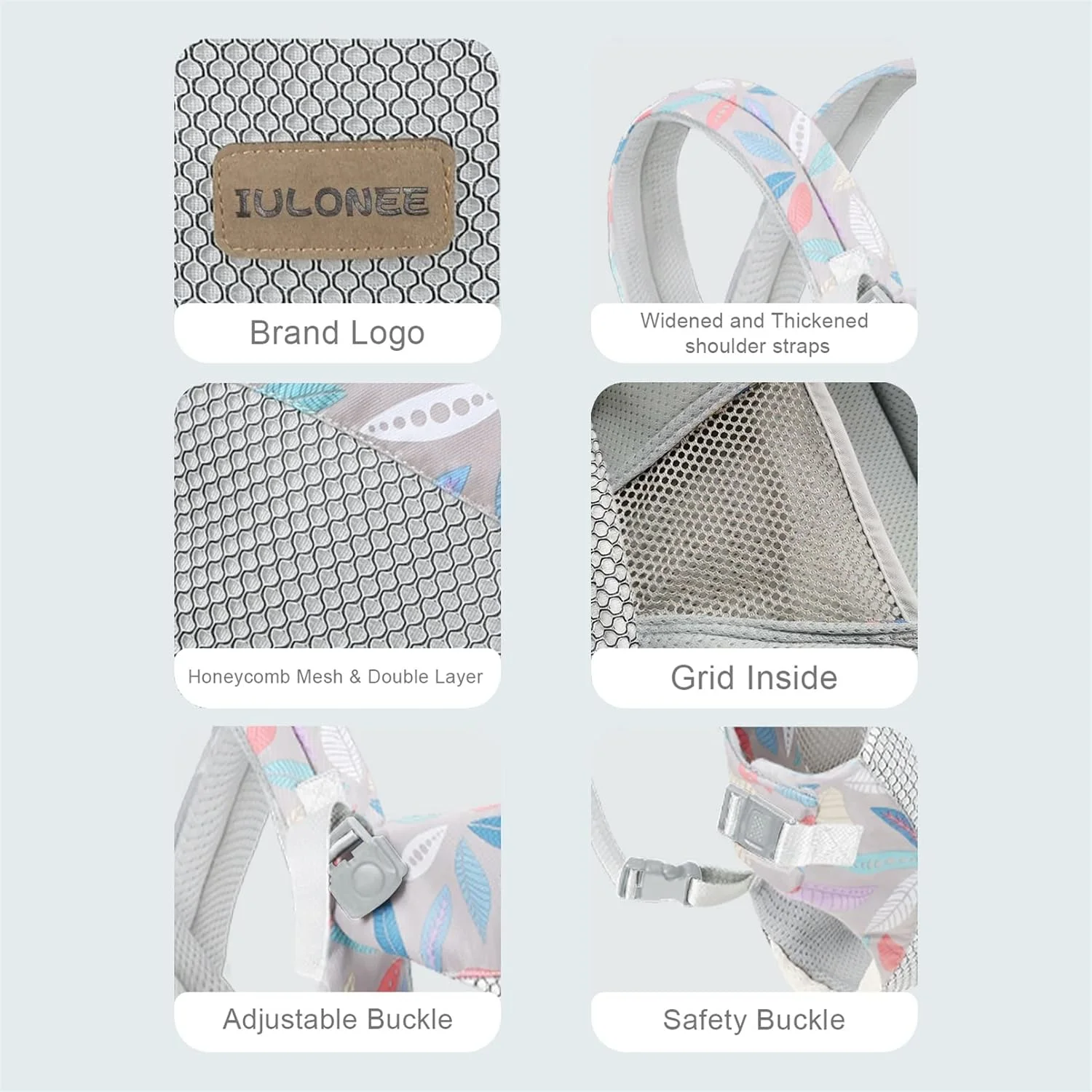 آغوشی نوزاد IULONEE، آغوشی راحت 4 در 1 برای نوزاد، نگهدارنده ارگونومیک قابل تنظیم، کوله پشتی قابل تبدیل قابل حمل جلو و عقب برای نوزادان نوپا، دختر و پسر 5.5 تا 18 کیلوگرم (آبی)