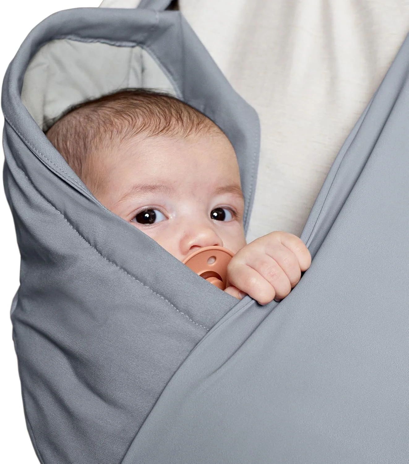 آغوشی نوزاد ایزی - آغوشی ساخته شده برای مادر و نوزاد، شیردهی را آسان می کند و تماس چشمی مداوم را فراهم می آورد. (رنگ سنگی)