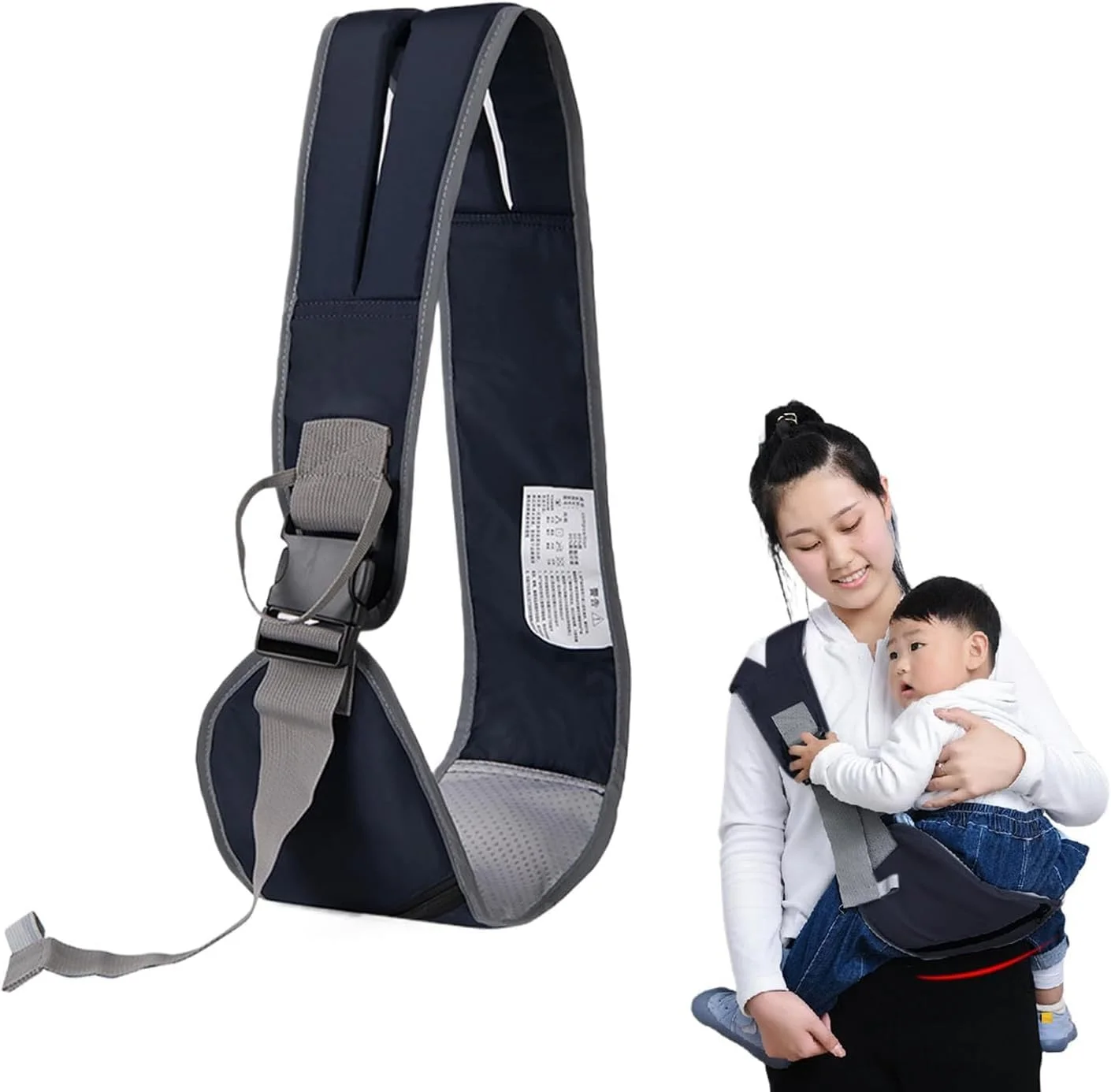 آغوشی کودک قابل حمل Joyzzz، آغوشی سبک و جمع و جور با بند شانه دوتایی، آغوشی کمری ایمن برای کودکان 11 تا 27 کیلوگرم، ایده آل برای سفر و استفاده روزانه