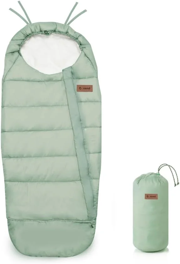 کیسه خواب زمستانی تکاملی Jané Evolute، مناسب کریر، آغوشی، کالسکه، پشم گوسفند، یونیورسال، شامل کیف مسافرتی، سبز