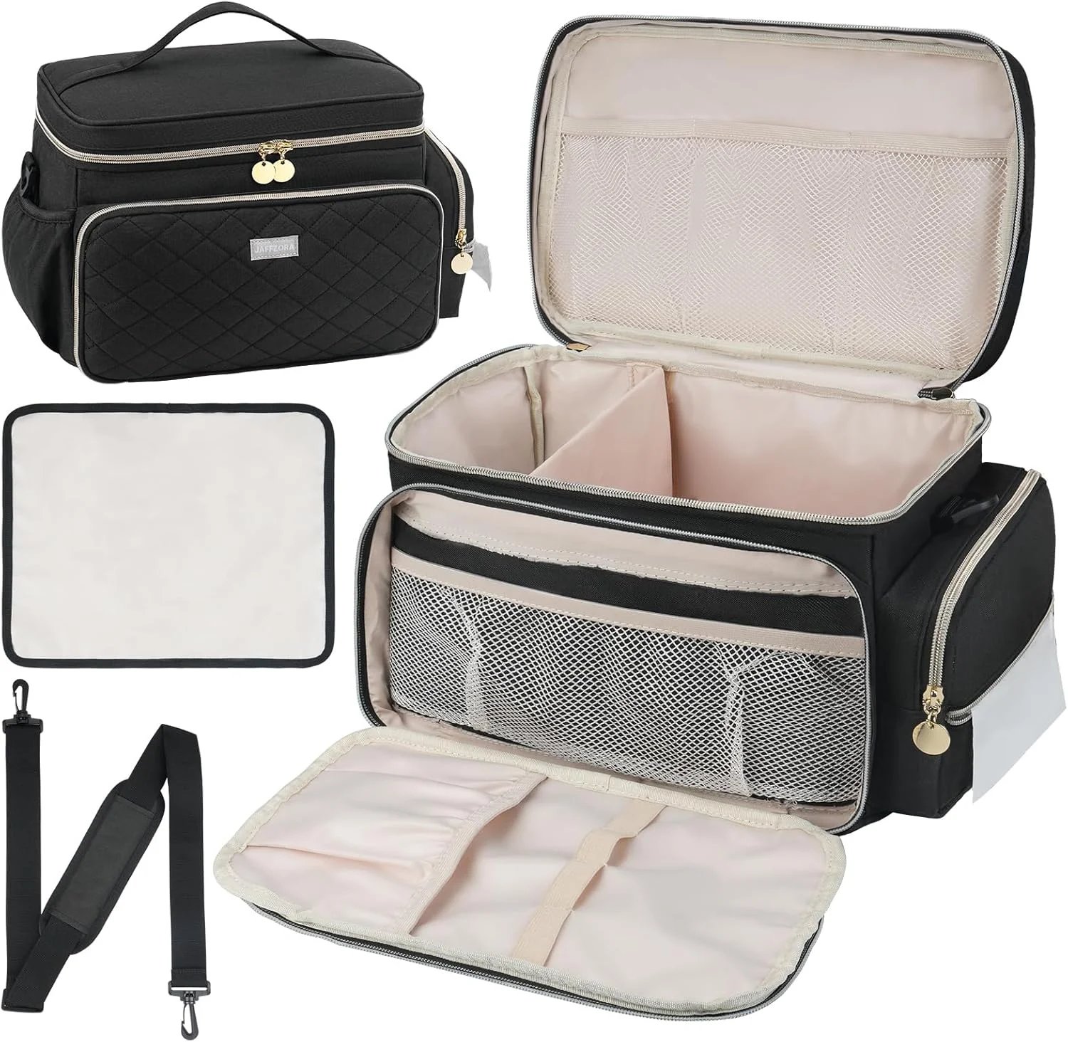 کیف پمپ سینه Jaffzora سازگار با Spectra S1، S1 Plus و S2، کیف حمل و نقل مسافرتی برای پمپ سینه و لوازم جانبی، مشکی کیف پمپ سینه Jaffzora سازگار با Spectra S1، S1 Plus و S2، کیف حمل و نقل مسافرتی برای پمپ سینه و لوازم جانبی، مشکی