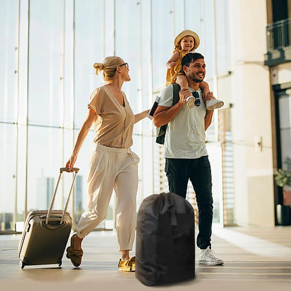 کیف حمل کالسکه JIANWEI مناسب هواپیما، 117x53x33 سانتی متر، کیف حمل صندلی ماشین/کالسکه با بند شانه، لوازم جانبی مسافرتی ضد آب برای کالسکه در فرودگاه (مشکی) کیف حمل کالسکه JIANWEI مناسب هواپیما، 117x53x33 سانتی متر، کیف حمل صندلی ماشین/کالسکه با بند شانه، لوازم جانبی مسافرتی ضد آب برای کالسکه در فرودگاه (مشکی)