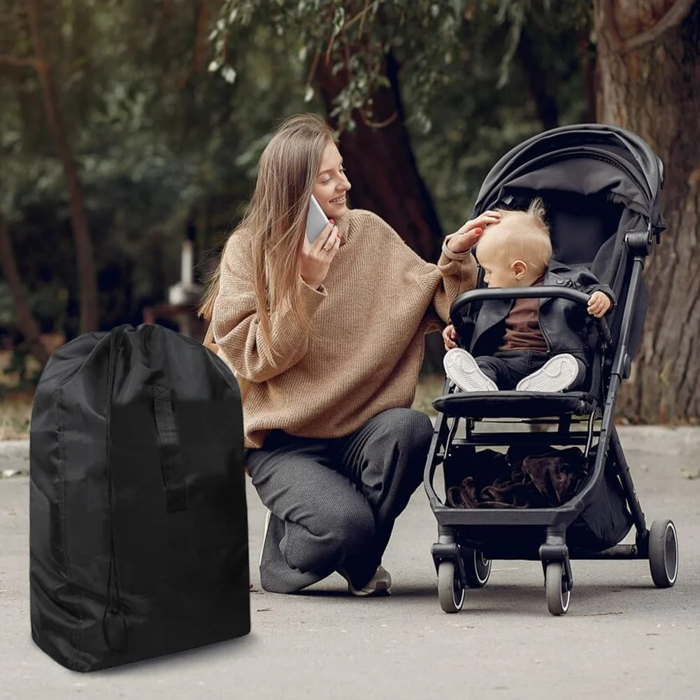 کیف حمل کالسکه JIANWEI مناسب هواپیما، 117x53x33 سانتی متر، کیف حمل صندلی ماشین/کالسکه با بند شانه، لوازم جانبی مسافرتی ضد آب برای کالسکه در فرودگاه (مشکی) کیف حمل کالسکه JIANWEI مناسب هواپیما، 117x53x33 سانتی متر، کیف حمل صندلی ماشین/کالسکه با بند شانه، لوازم جانبی مسافرتی ضد آب برای کالسکه در فرودگاه (مشکی)