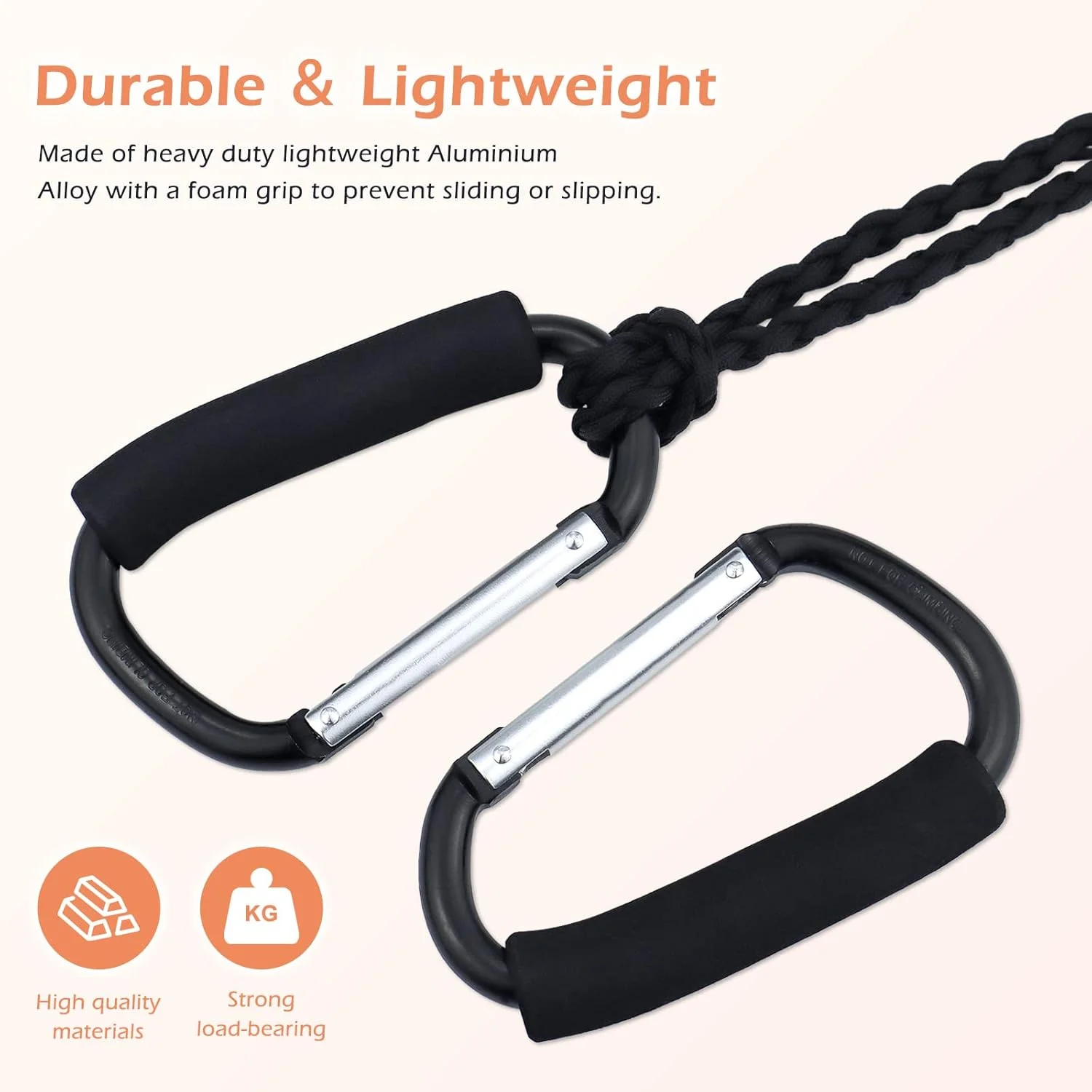 نگهدارنده کیسه خرید جیالی، ابزار حمل کیسه خرید چند منظوره با دسته و قلاب اتصال، مجموعه لوازم جانبی سازمان دهنده با دسته فوم نرم برای آویزان کردن، بسته 2 عددی، مشکی نگهدارنده کیسه خرید جیالی، ابزار حمل کیسه خرید چند منظوره با دسته و قلاب اتصال، مجموعه لوازم جانبی سازمان دهنده با دسته فوم نرم برای آویزان کردن، بسته 2 عددی، مشکی