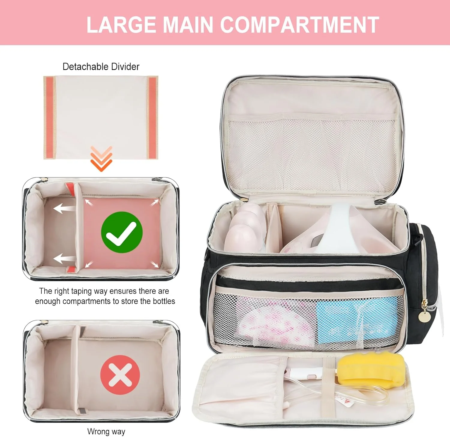 کیف پمپ سینه Jaffzora سازگار با Spectra S1، S1 Plus و S2، کیف حمل و نقل مسافرتی برای پمپ سینه و لوازم جانبی، مشکی کیف پمپ سینه Jaffzora سازگار با Spectra S1، S1 Plus و S2، کیف حمل و نقل مسافرتی برای پمپ سینه و لوازم جانبی، مشکی