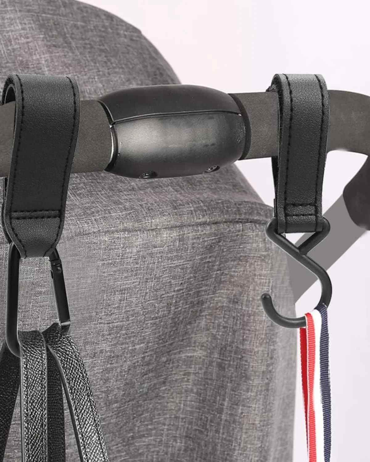 قلاب های کالسکه JEXOWIQ برای کیف، 4 عدد قلاب کالسکه چرمی کارابین، لوازم جانبی کالسکه، گیره های کالسکه برای کیف های خرید، کیف های پوشک و کیف های دستی قلاب های کالسکه JEXOWIQ برای کیف، 4 عدد قلاب کالسکه چرمی کارابین، لوازم جانبی کالسکه، گیره های کالسکه برای کیف های خرید، کیف های پوشک و کیف های دستی