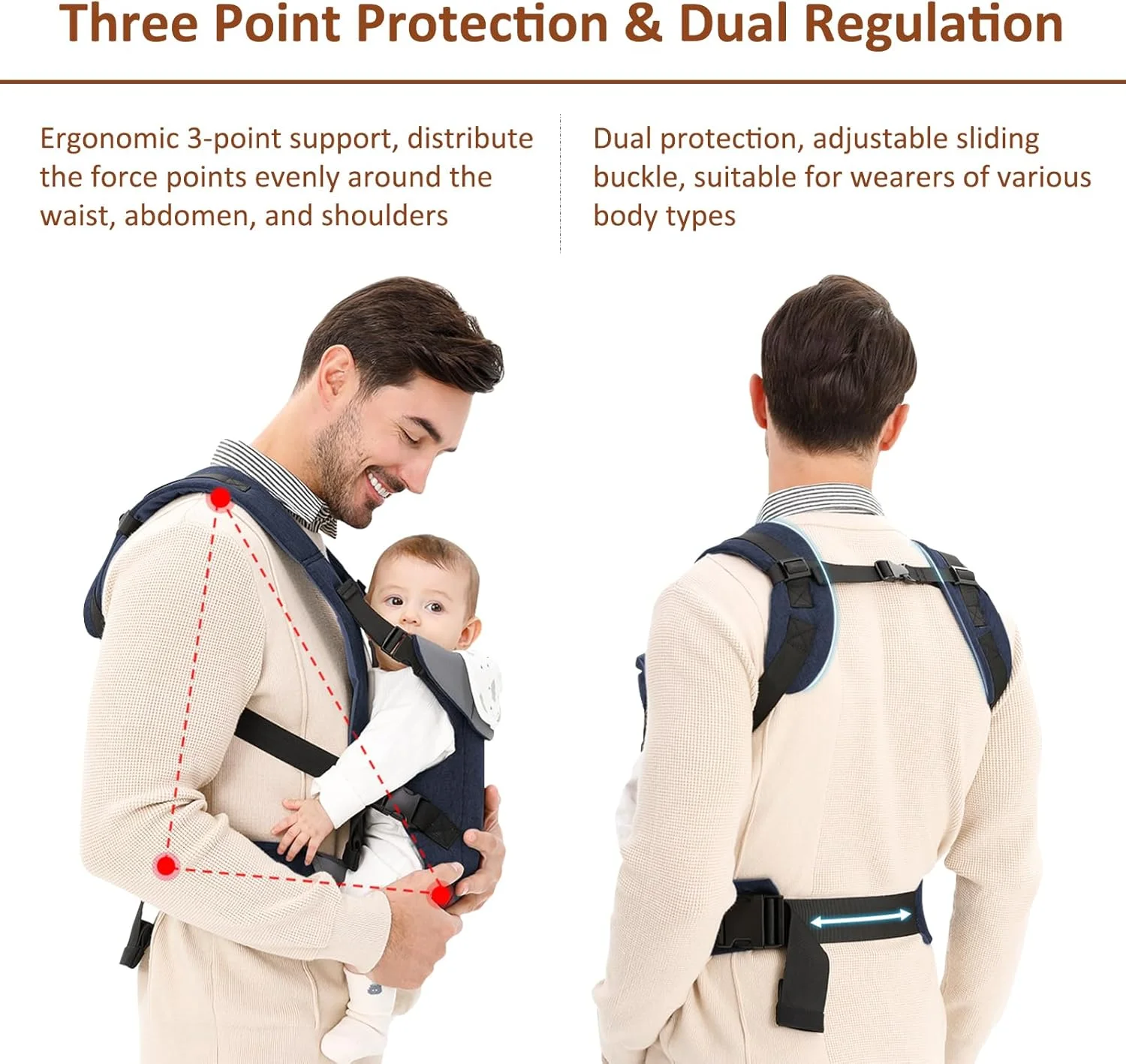 آیولونی کریر 4 در 1 قابل تنظیم، اسلینگ نوزاد تا نوپا، کوله پشتی ارگونومیک با نشیمنگاه، کوله پشتی حمل نوزاد قابل تبدیل، سبک و قابل تنفس (آبی تیره) آیولونی کریر 4 در 1 قابل تنظیم، اسلینگ نوزاد تا نوپا، کوله پشتی ارگونومیک با نشیمنگاه، کوله پشتی حمل نوزاد قابل تبدیل، سبک و قابل تنفس (آبی تیره)