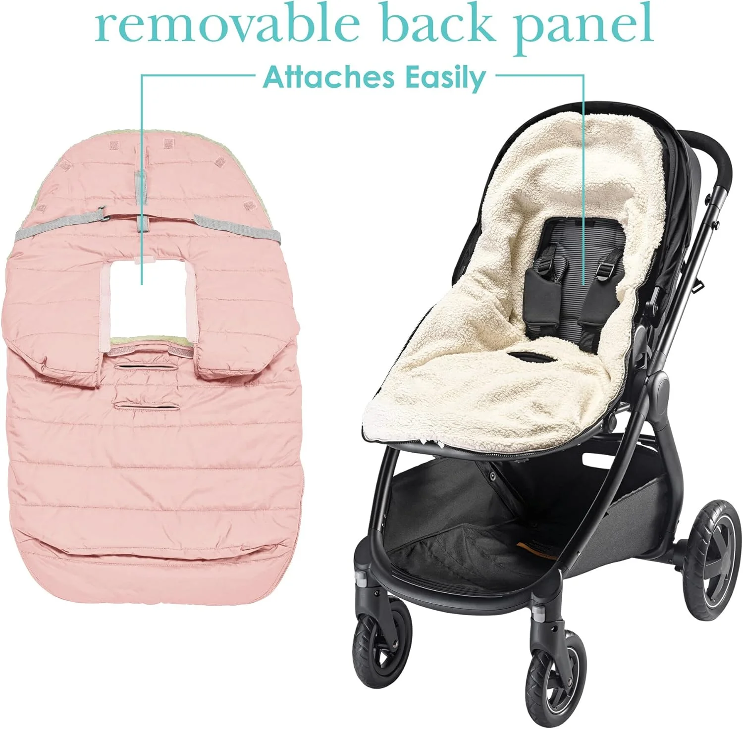 JJ Cole Bundle Me Winter Toddler Car Seat Cover and Bunting Bag - Urban - Weather Resistant Baby Carrier Cover - Stroller Accessories and Winter Baby Essentials - Blush Pink JJ Cole Bundle Me Winter Toddler Car Seat Cover and Bunting Bag - Urban - Weather Resistant Baby Carrier Cover - Stroller Accessories and Winter Baby Essentials - Blush Pink