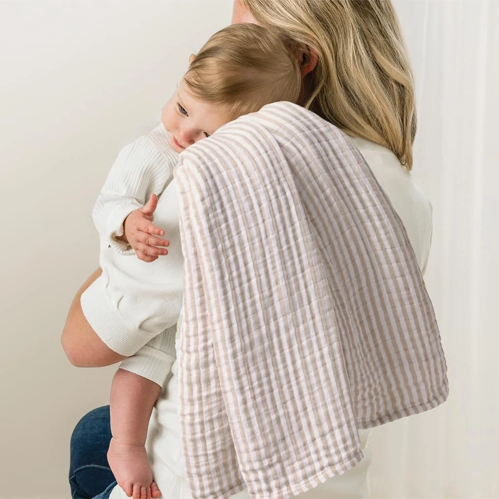 Itzy Ritzy Breastfeeding Boss Multi-Use Cover – A Nursing Cover, Swaddle, Car Seat Cover, Tummy Time Mat & Burp Cloth All in One – Made of Soft Muslin Fabric & Measures 47” x 47” (Taupe Stripe) Itzy Ritzy Breastfeeding Boss Multi-Use Cover – A Nursing Cover, Swaddle, Car Seat Cover, Tummy Time Mat & Burp Cloth All in One – Made of Soft Muslin Fabric & Measures 47” x 47” (Taupe Stripe)