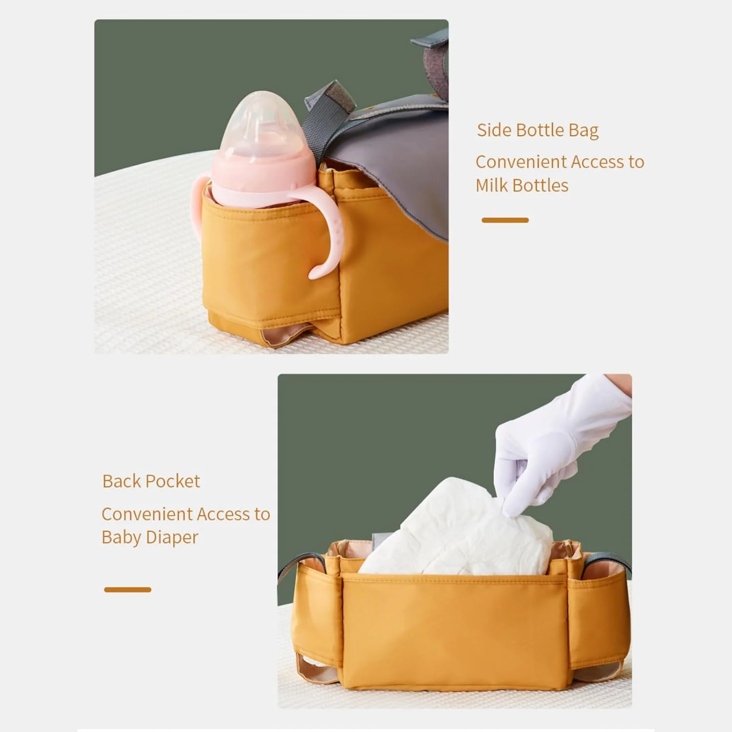 کیف لوازم کودک اینسولار، کیف لوازم جانبی کالسکه چند منظوره با فضای بزرگ، کیف نگهداری کودک با جا لیوانی، مشکی کیف لوازم کودک اینسولار، کیف لوازم جانبی کالسکه چند منظوره با فضای بزرگ، کیف نگهداری کودک با جا لیوانی، مشکی