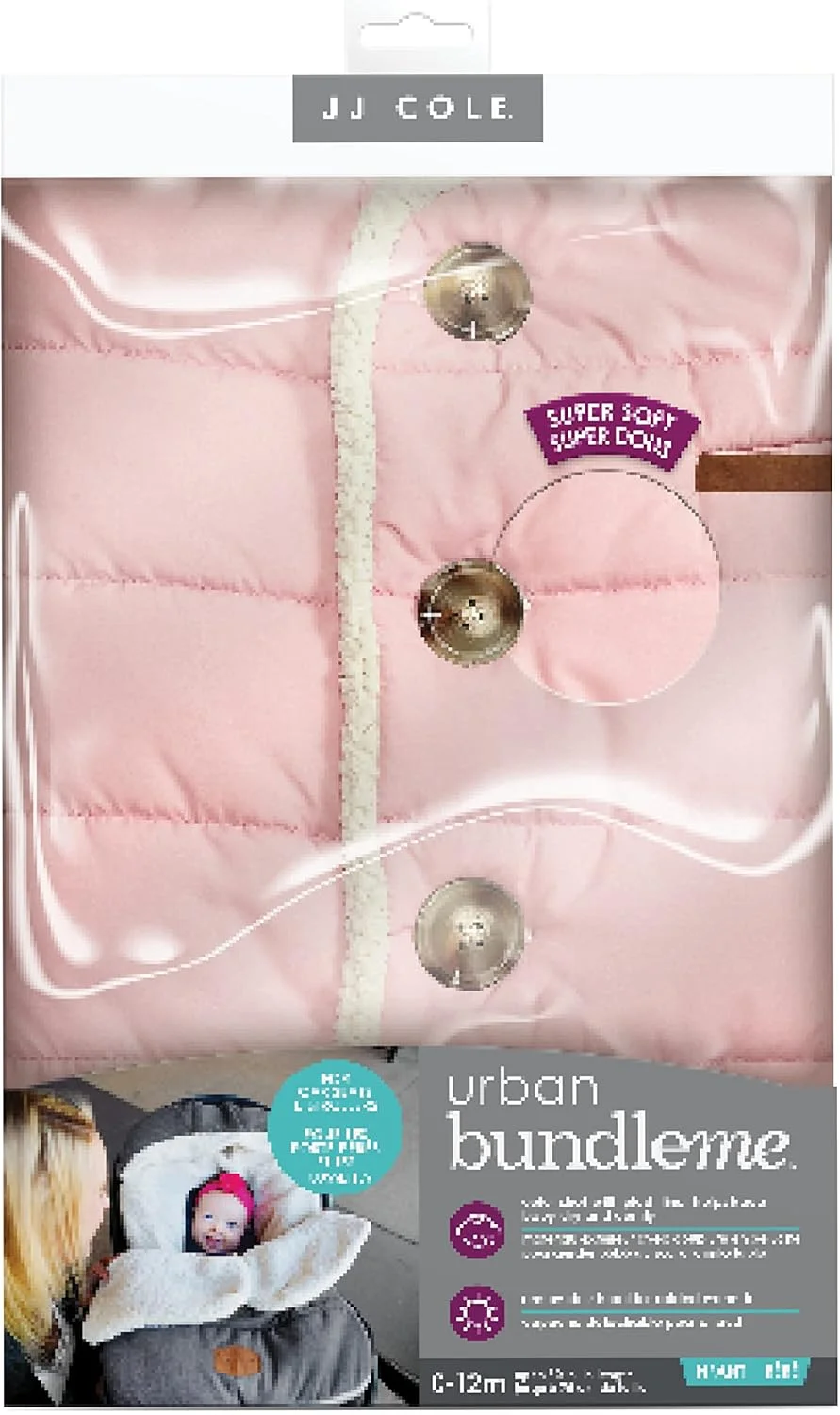 JJ Cole Bundle Me Winter Toddler Car Seat Cover and Bunting Bag - Urban - Weather Resistant Baby Carrier Cover - Stroller Accessories and Winter Baby Essentials - Blush Pink JJ Cole Bundle Me Winter Toddler Car Seat Cover and Bunting Bag - Urban - Weather Resistant Baby Carrier Cover - Stroller Accessories and Winter Baby Essentials - Blush Pink