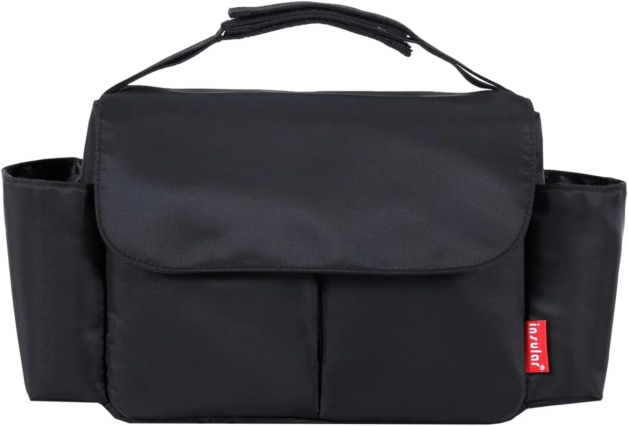 کیف لوازم کودک Insular، کیف لوازم جانبی چند منظوره با فضای بزرگ، کیف نگهداری کودک با جا لیوانی، مشکی کیف لوازم کودک Insular، کیف لوازم جانبی چند منظوره با فضای بزرگ، کیف نگهداری کودک با جا لیوانی، مشکی