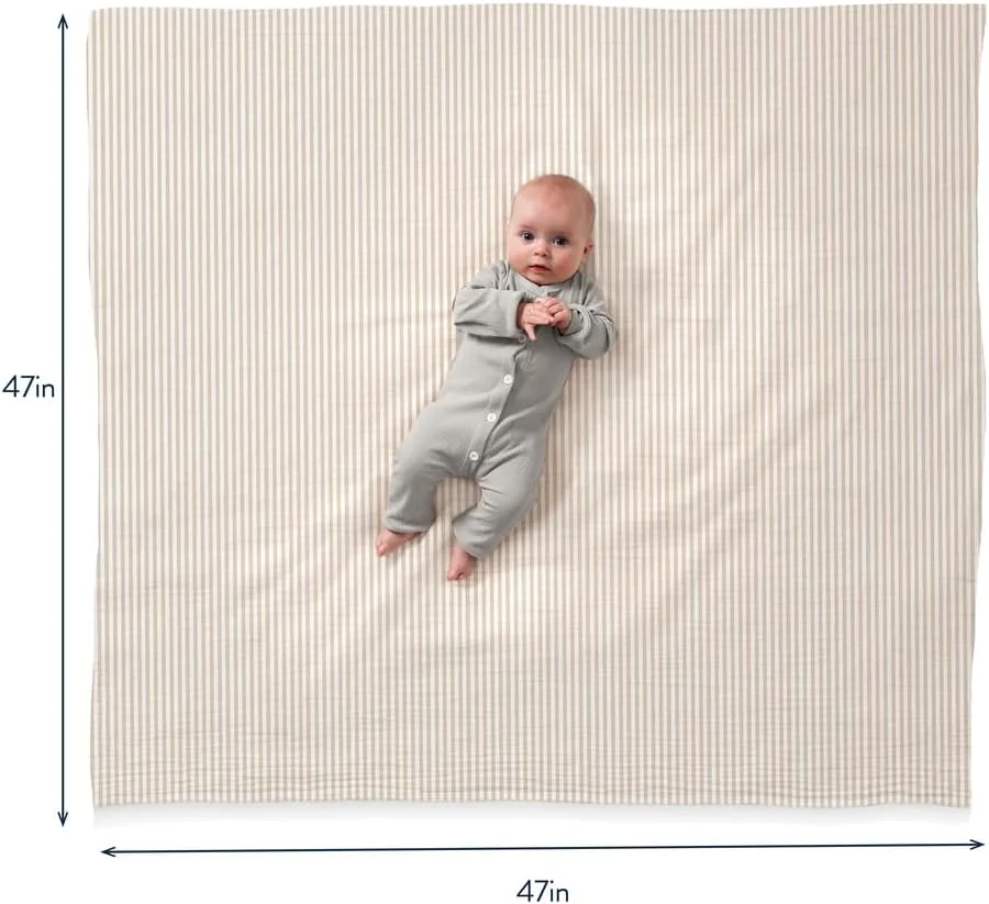 Itzy Ritzy Breastfeeding Boss Multi-Use Cover – A Nursing Cover, Swaddle, Car Seat Cover, Tummy Time Mat & Burp Cloth All in One – Made of Soft Muslin Fabric & Measures 47” x 47” (Taupe Stripe) Itzy Ritzy Breastfeeding Boss Multi-Use Cover – A Nursing Cover, Swaddle, Car Seat Cover, Tummy Time Mat & Burp Cloth All in One – Made of Soft Muslin Fabric & Measures 47” x 47” (Taupe Stripe)