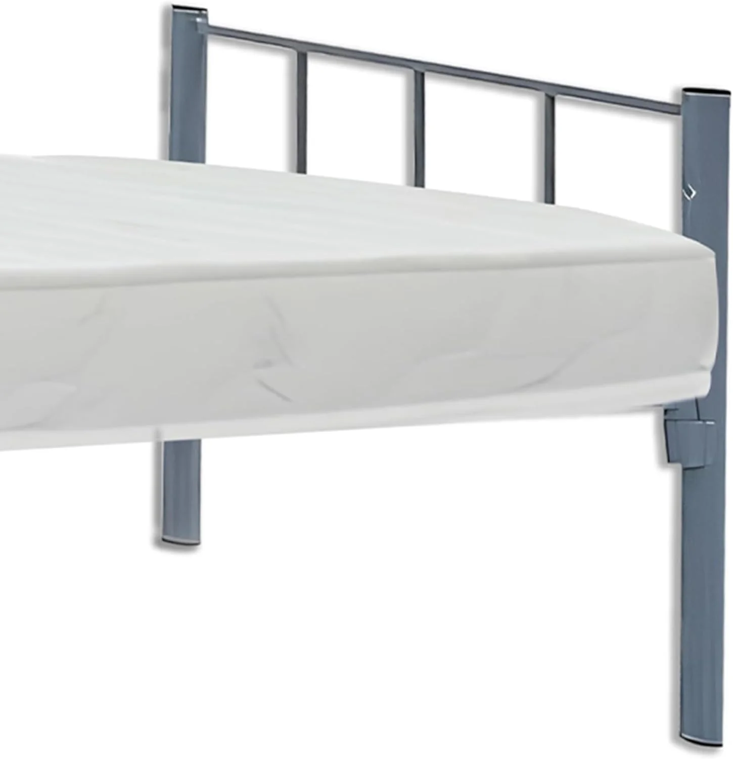 تخت خواب یک نفره فلزی استیل INFINI HOMES به همراه تشک طبی (تک نفره، خاکستری، 190 X 90 X 70 سانتی متر) تخت خواب یک نفره فلزی استیل INFINI HOMES به همراه تشک طبی (تک نفره، خاکستری، 190 X 90 X 70 سانتی متر)
