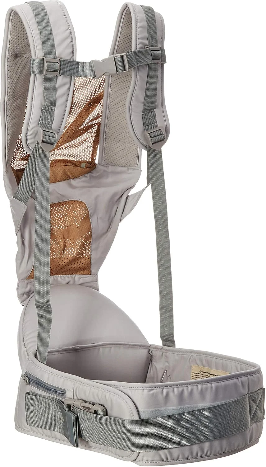 آغوشی نوزاد صندلی دار قابل تنظیم 4 در 1 INFANTSO، نرم و راحت با کمربند ایمنی، جیب های چند منظوره و بندهای پهن بالشتکی (خاکستری) آغوشی نوزاد صندلی دار قابل تنظیم 4 در 1 INFANTSO، نرم و راحت با کمربند ایمنی، جیب های چند منظوره و بندهای پهن بالشتکی (خاکستری)