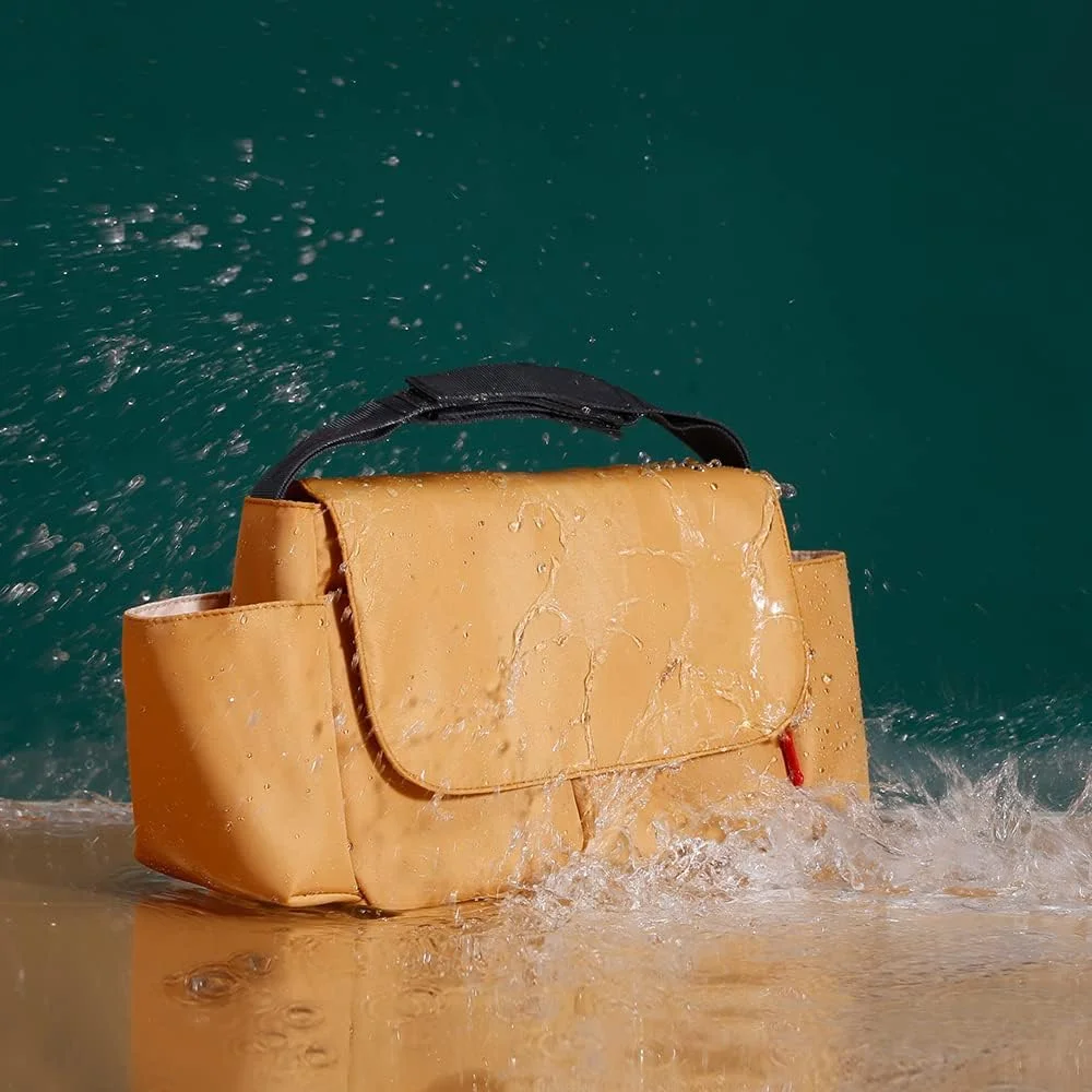 کیف لوازم کودک Insular، کیف لوازم جانبی چند منظوره با فضای بزرگ، کیف نگهداری کودک با جا لیوانی، مشکی