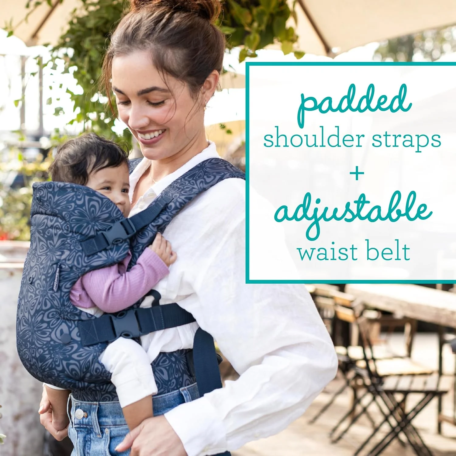 آغوشی نوزاد اینفانتینو مدل Flip 4-in-1، قابل تنظیم، ارگونومیک، ضروری برای سیسمونی، مناسب نوزاد تا نوپا، طرح گلدار سرمه ای آغوشی نوزاد اینفانتینو مدل Flip 4-in-1، قابل تنظیم، ارگونومیک، ضروری برای سیسمونی، مناسب نوزاد تا نوپا، طرح گلدار سرمه ای