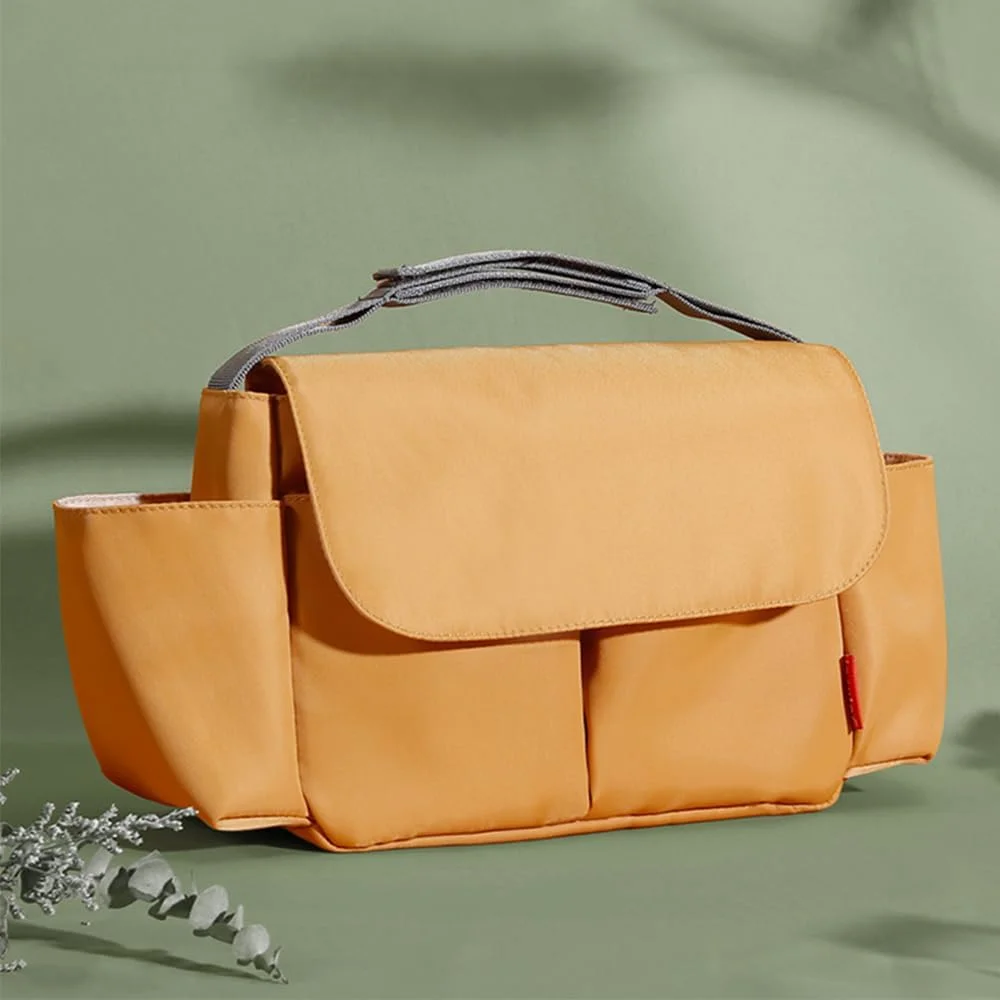 کیف لوازم کودک Insular، کیف لوازم جانبی چند منظوره با فضای بزرگ، کیف نگهداری کودک با جا لیوانی، مشکی