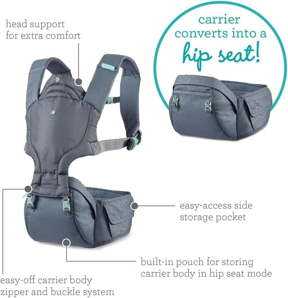 آغوشی نوزاد و کودک اینفانتینو مدل Hip Rider Plus 5-in-1 با ظرفیت 5.5 تا 20.4 کیلوگرم - خاکستری آغوشی نوزاد و کودک اینفانتینو مدل Hip Rider Plus 5-in-1 با ظرفیت 5.5 تا 20.4 کیلوگرم - خاکستری