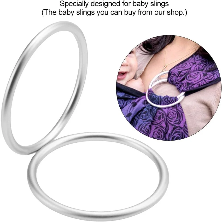 حلقه های آلومینیومی برای آویز نوزاد، حلقه نقره ای با قطر 8.7 سانتی متر، مناسب برای خرید روزانه