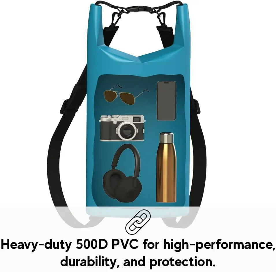 iChewie - کیف نجات - کیف خشک ضد آب - کیسه فشرده سازی رول بالا، وسایل را برای قایقرانی، ساحل، رفتینگ، قایق سواری، پیاده روی، کمپینگ، ماهیگیری و موارد دیگر خشک نگه می دارد - 10 لیتر آبی iChewie - کیف نجات - کیف خشک ضد آب - کیسه فشرده سازی رول بالا، وسایل را برای قایقرانی، ساحل، رفتینگ، قایق سواری، پیاده روی، کمپینگ، ماهیگیری و موارد دیگر خشک نگه می دارد - 10 لیتر آبی