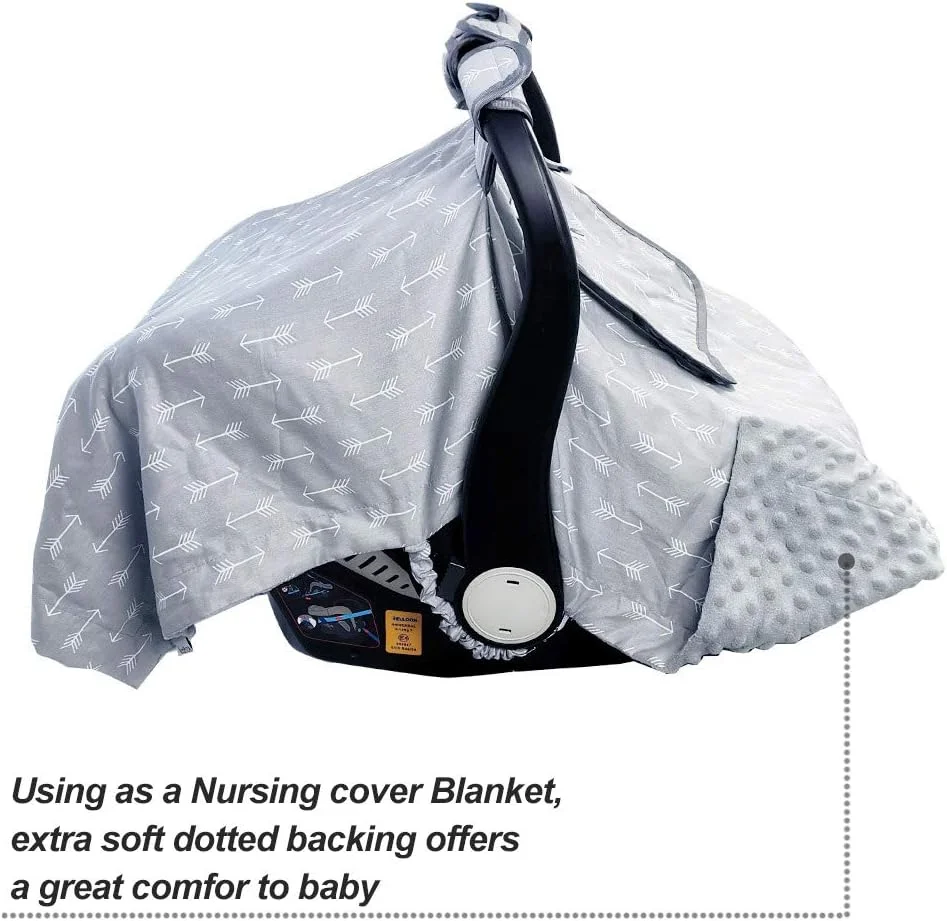 روکش صندلی ماشین کودک ایکوپوکا برای نوزادان دختر و پسر، سایبان صندلی ماشین برای کریر نوزاد، 2 لایه پنجره توری/پارچه ای، بدون لغزش روی دسته کریر، بالشتک دسته، پنبه و مینک خاکستری روکش صندلی ماشین کودک ایکوپوکا برای نوزادان دختر و پسر، سایبان صندلی ماشین برای کریر نوزاد، 2 لایه پنجره توری/پارچه ای، بدون لغزش روی دسته کریر، بالشتک دسته، پنبه و مینک خاکستری