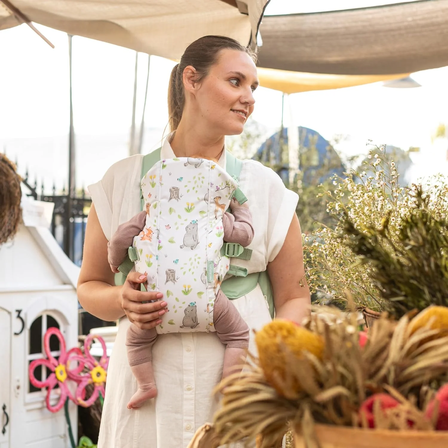 آغوشی نوزاد اینفانتینو مدل Swift Classic، دو حالت حمل با پیش بند Wonder Cover، بند قابل تنظیم، ضروری برای سیسمونی، آغوشی نوزاد مناسب نوزاد تا نوپا با وزن 3 تا 12 کیلوگرم، Woodland آغوشی نوزاد اینفانتینو مدل Swift Classic، دو حالت حمل با پیش بند Wonder Cover، بند قابل تنظیم، ضروری برای سیسمونی، آغوشی نوزاد مناسب نوزاد تا نوپا با وزن 3 تا 12 کیلوگرم، Woodland