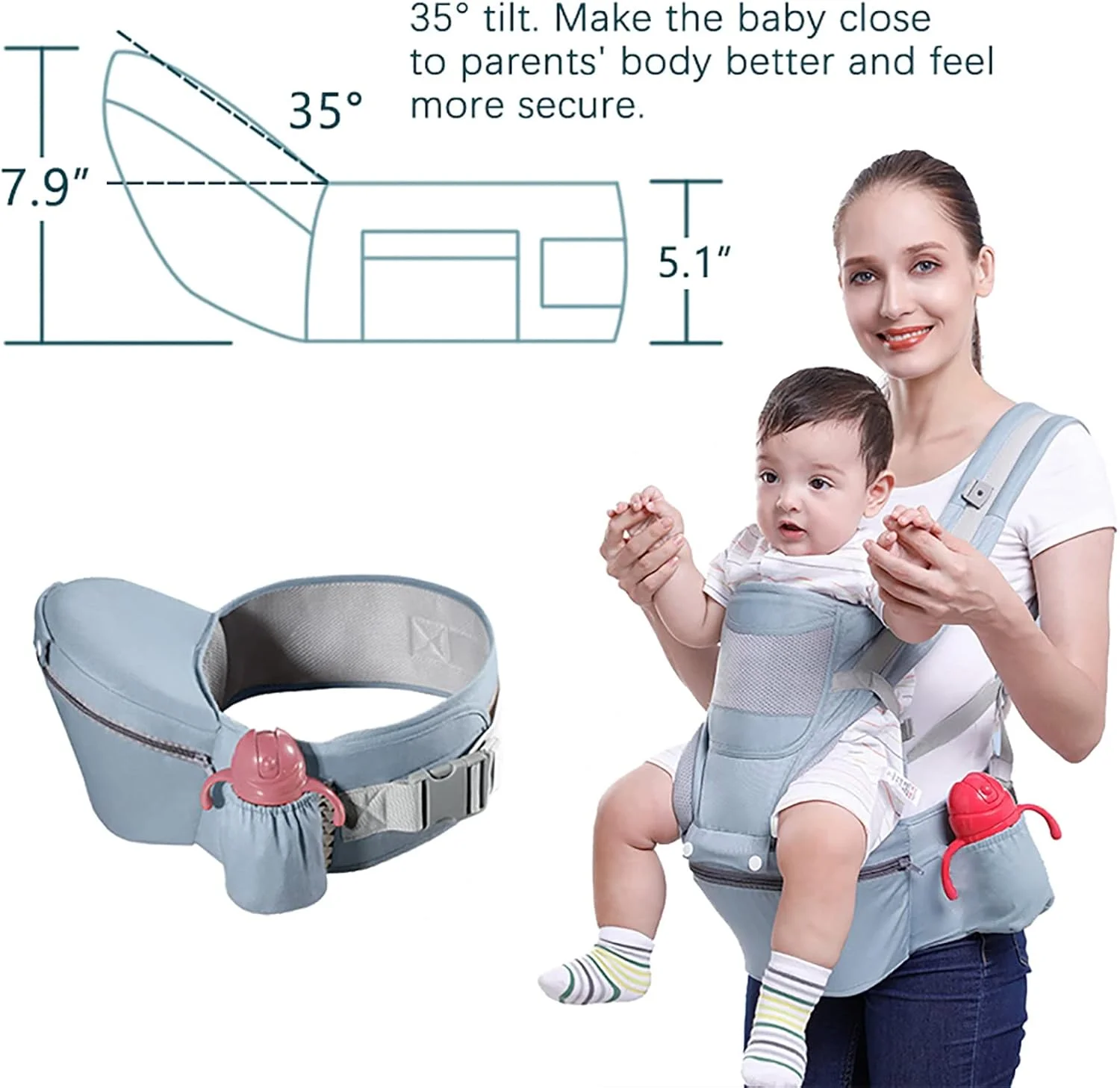 آغوشی نوزاد هوملین مدل 6 در 1 - ارگونومیک، قابل تبدیل، رو به جلو و بیرون، مناسب برای تمام نیازهای نوزادان 0-36 ماهه، مناسب برای تمام فصول آغوشی نوزاد هوملین مدل 6 در 1 - ارگونومیک، قابل تبدیل، رو به جلو و بیرون، مناسب برای تمام نیازهای نوزادان 0-36 ماهه، مناسب برای تمام فصول