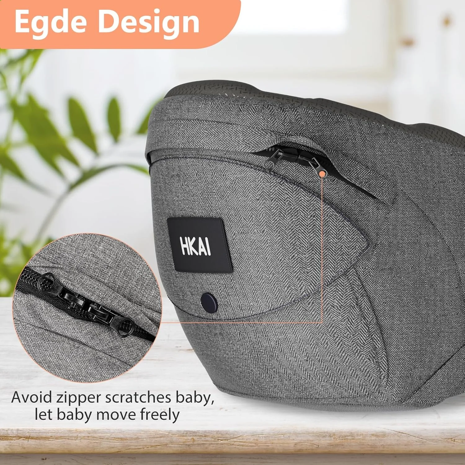 آغوشی نوزاد HKAI با نشیمنگاه، کمربند قابل تنظیم و توری تنفسی، آغوشی ارگونومیک با سطح نشیمنگاه ضد لغزش برای نوزادان و کودکان نوپا، (خاکستری) آغوشی نوزاد HKAI با نشیمنگاه، کمربند قابل تنظیم و توری تنفسی، آغوشی ارگونومیک با سطح نشیمنگاه ضد لغزش برای نوزادان و کودکان نوپا، (خاکستری)