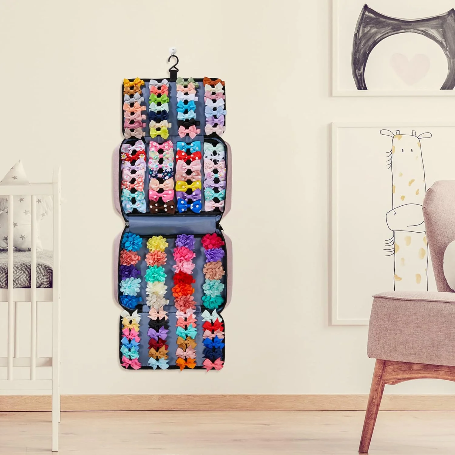 کیف لوازم جانبی مو HUHYNN برای دختران، کیف نگهداری لوازم جانبی مو، سازمان دهنده لوازم جانبی مو برای دختران با محفظه های متعدد، سازمان دهنده لوازم جانبی مو کودک برای مسافرت کیف لوازم جانبی مو HUHYNN برای دختران، کیف نگهداری لوازم جانبی مو، سازمان دهنده لوازم جانبی مو برای دختران با محفظه های متعدد، سازمان دهنده لوازم جانبی مو کودک برای مسافرت