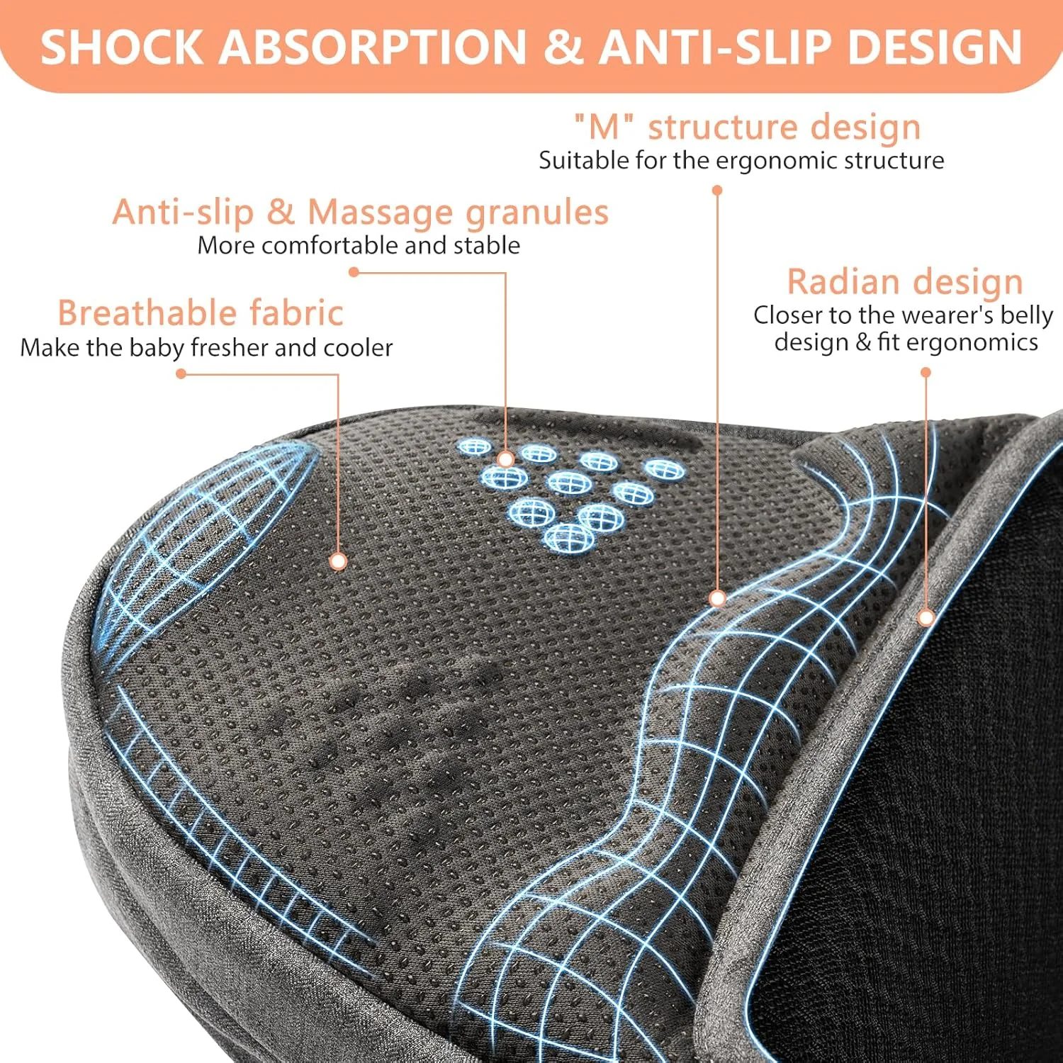 آغوشی نوزاد HKAI با نشیمنگاه، کمربند قابل تنظیم و توری تنفسی، آغوشی ارگونومیک با سطح نشیمنگاه ضد لغزش برای نوزادان و کودکان نوپا، (خاکستری) آغوشی نوزاد HKAI با نشیمنگاه، کمربند قابل تنظیم و توری تنفسی، آغوشی ارگونومیک با سطح نشیمنگاه ضد لغزش برای نوزادان و کودکان نوپا، (خاکستری)