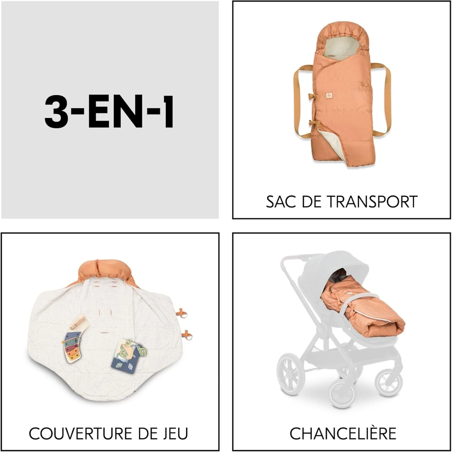 hauck Carry N Play, Dots Cork/Cotton - 3-in-1 Baby Carry Bag, Footmuff & Play Mat - 85 x 40 x 13 cm - Pram Accessories from Birth to 9 kg - Portable & Secure Fixable hauck Carry N Play, Dots Cork/Cotton - 3-in-1 Baby Carry Bag, Footmuff & Play Mat - 85 x 40 x 13 cm - Pram Accessories from Birth to 9 kg - Portable & Secure Fixable