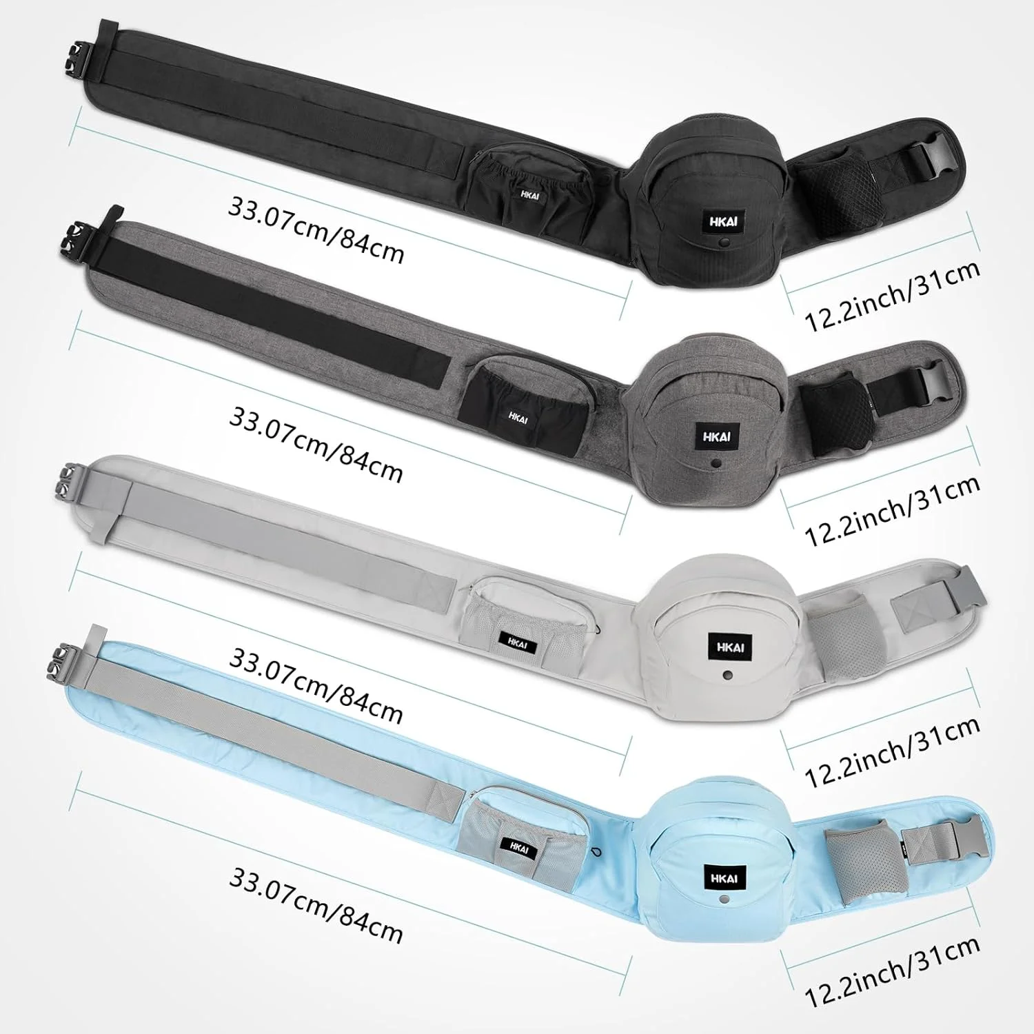 آغوشی نوزاد HKAI با نشیمنگاه، کمربند قابل تنظیم و توری تنفسی، آغوشی ارگونومیک با سطح نشیمنگاه ضد لغزش برای نوزادان و کودکان نوپا، (خاکستری) آغوشی نوزاد HKAI با نشیمنگاه، کمربند قابل تنظیم و توری تنفسی، آغوشی ارگونومیک با سطح نشیمنگاه ضد لغزش برای نوزادان و کودکان نوپا، (خاکستری)