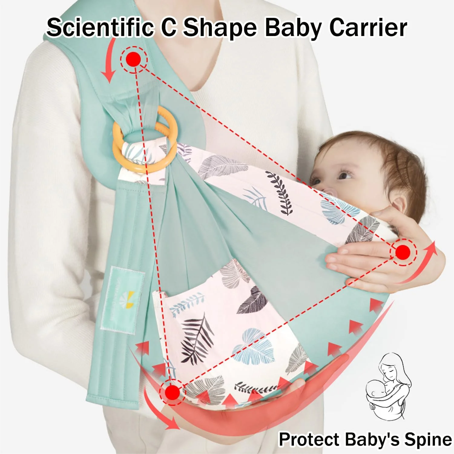 آغوشی نوزاد GGEROU، آغوشی سبک وزن نوزاد تا نوپا با بندهای قابل تنظیم، مناسب حمل نوزاد در جلو و کنار، 3.6 تا 15.8 کیلوگرم (آبی) آغوشی نوزاد GGEROU، آغوشی سبک وزن نوزاد تا نوپا با بندهای قابل تنظیم، مناسب حمل نوزاد در جلو و کنار، 3.6 تا 15.8 کیلوگرم (آبی)