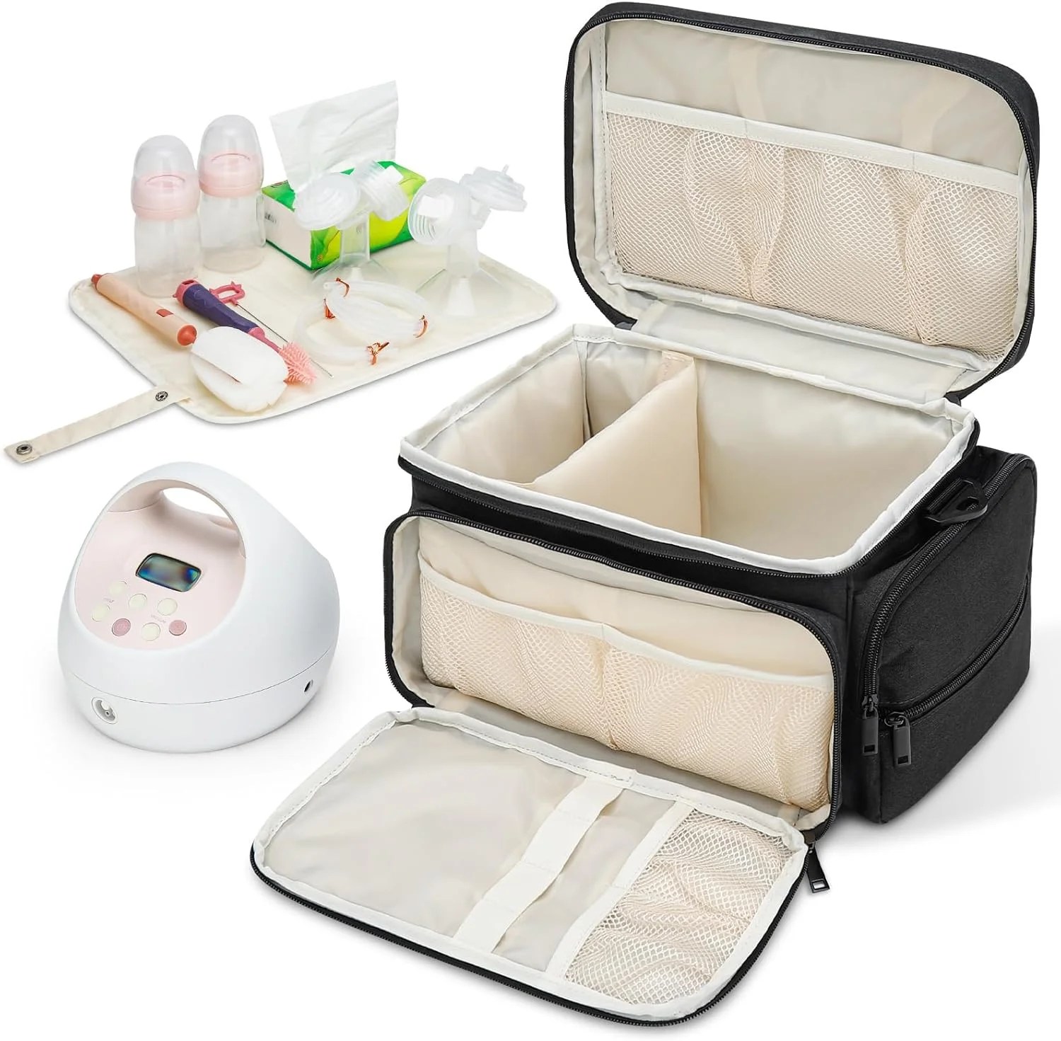 کیف پمپ سینه GDNasist برای Spectra S1 و S2، کیف پمپاژ با تشک ضد آب برای لوازم جانبی پمپ، کیف پمپ برای کار، مسافرت و استفاده خانوادگی کیف پمپ سینه GDNasist برای Spectra S1 و S2، کیف پمپاژ با تشک ضد آب برای لوازم جانبی پمپ، کیف پمپ برای کار، مسافرت و استفاده خانوادگی