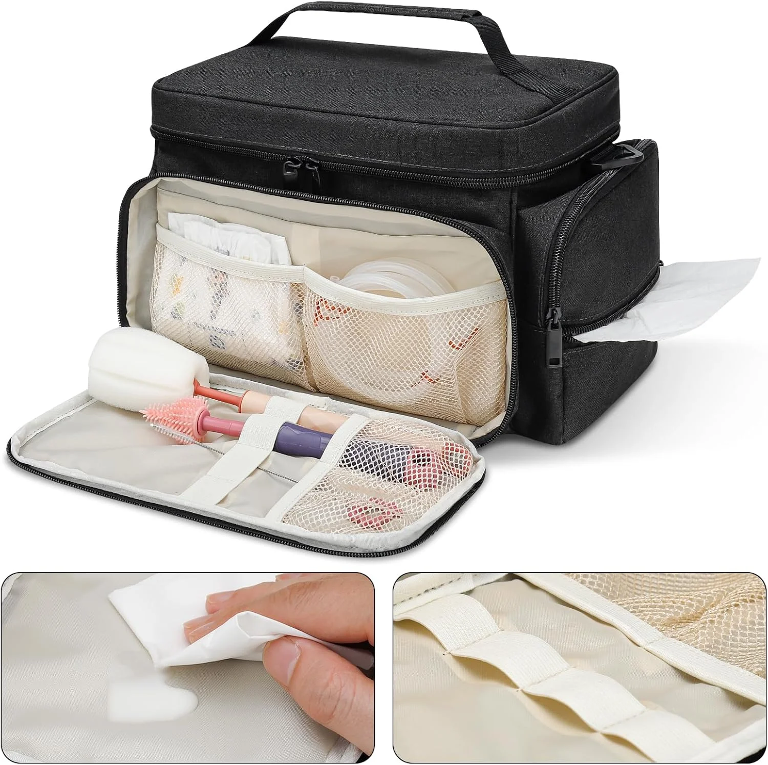 کیف پمپ سینه GDNasist برای Spectra S1 و S2، کیف پمپاژ با تشک ضد آب برای لوازم جانبی پمپ، کیف پمپ برای کار، مسافرت و استفاده خانوادگی کیف پمپ سینه GDNasist برای Spectra S1 و S2، کیف پمپاژ با تشک ضد آب برای لوازم جانبی پمپ، کیف پمپ برای کار، مسافرت و استفاده خانوادگی