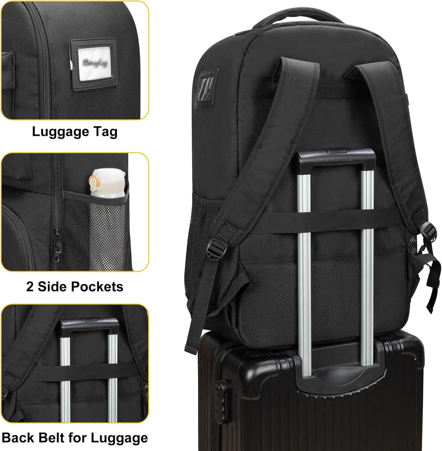 کیف مسافرتی GRAOSO سازگار با Doona Liki Trike S3 & S5، کوله پشتی تاشو برای سه چرخه کودک نوپا، کیف بررسی گیت کالسکه با بند ثابت کننده سگک داخلی، 3 روش حمل برای هواپیما، مشکی، مشکی کیف مسافرتی GRAOSO سازگار با Doona Liki Trike S3 & S5، کوله پشتی تاشو برای سه چرخه کودک نوپا، کیف بررسی گیت کالسکه با بند ثابت کننده سگک داخلی، 3 روش حمل برای هواپیما، مشکی، مشکی