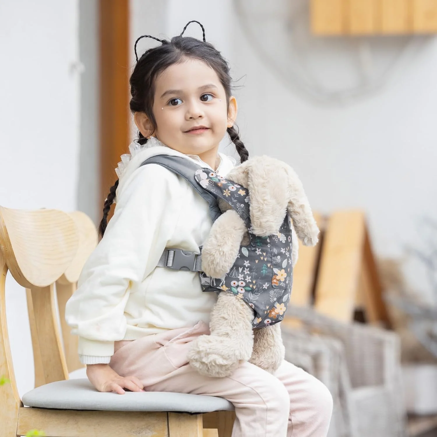 حامل عروسک گاگاکو، بند شانه کودک، ضربدری جلو و پشت، لوازم جانبی عروسک برای کودکان، 100% پنبه - گوزن خاکستری حامل عروسک گاگاکو، بند شانه کودک، ضربدری جلو و پشت، لوازم جانبی عروسک برای کودکان، 100% پنبه - گوزن خاکستری