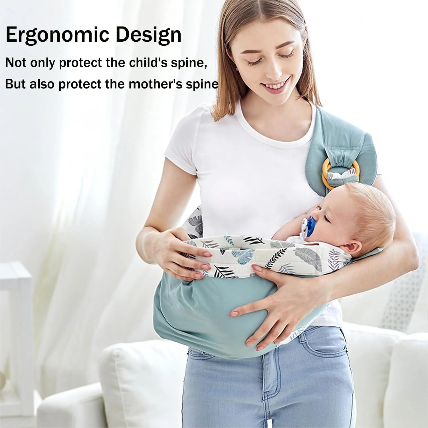 آغوشی نوزاد GGEROU، آغوشی سبک وزن نوزاد تا نوپا با بندهای قابل تنظیم، مناسب حمل نوزاد در جلو و کنار، 3.6 تا 15.8 کیلوگرم (آبی) آغوشی نوزاد GGEROU، آغوشی سبک وزن نوزاد تا نوپا با بندهای قابل تنظیم، مناسب حمل نوزاد در جلو و کنار، 3.6 تا 15.8 کیلوگرم (آبی)