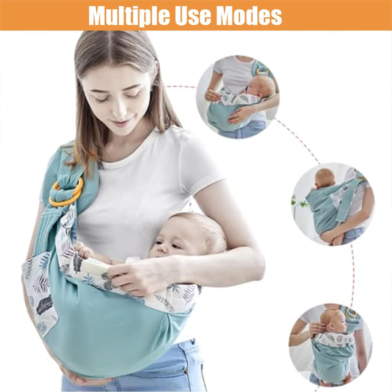 آغوشی نوزاد GGEROU، آغوشی سبک وزن نوزاد تا نوپا با بندهای قابل تنظیم، مناسب حمل نوزاد در جلو و کنار، 3.6 تا 15.8 کیلوگرم (آبی) آغوشی نوزاد GGEROU، آغوشی سبک وزن نوزاد تا نوپا با بندهای قابل تنظیم، مناسب حمل نوزاد در جلو و کنار، 3.6 تا 15.8 کیلوگرم (آبی)