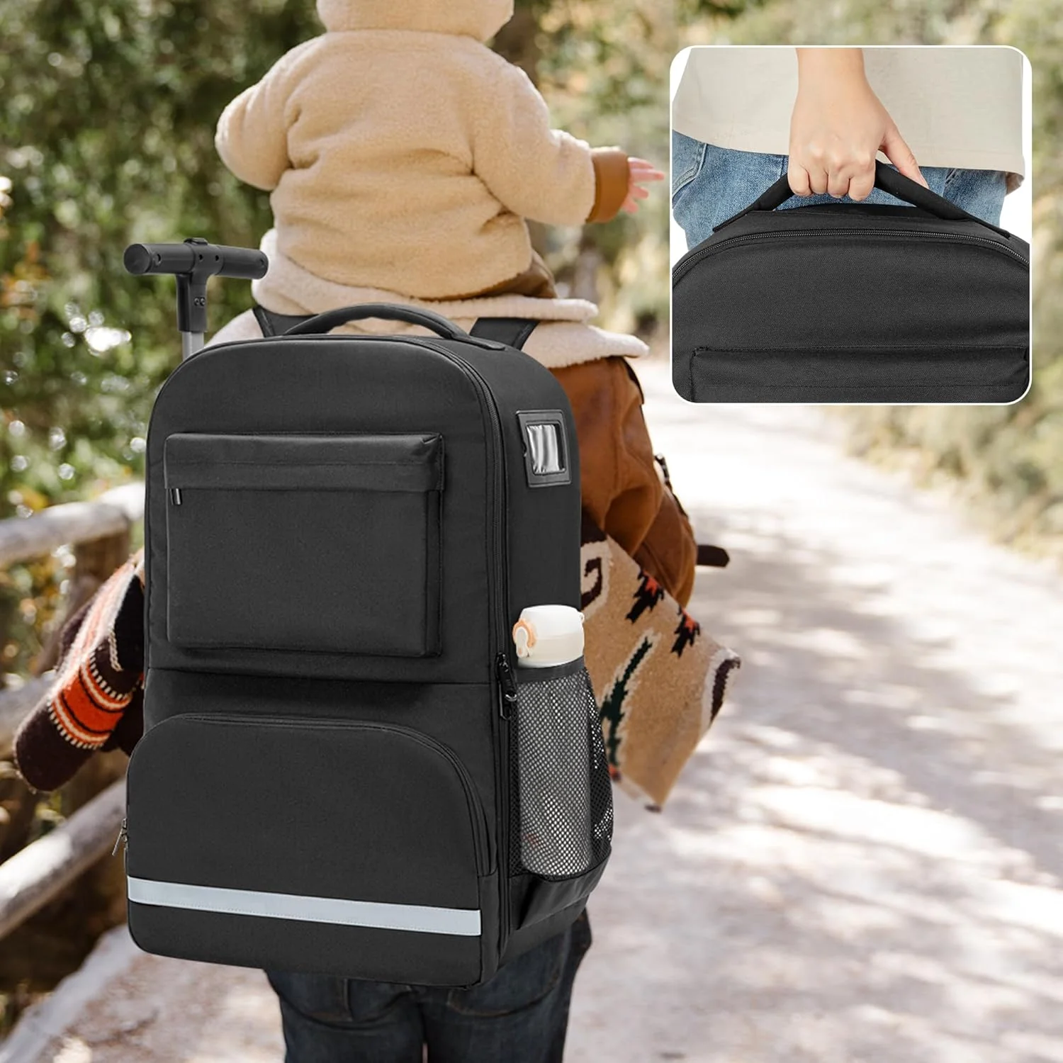 کیف مسافرتی GRAOSO سازگار با Doona Liki Trike S3 & S5، کوله پشتی تاشو برای سه چرخه کودک نوپا، کیف بررسی گیت کالسکه با بند ثابت کننده سگک داخلی، 3 روش حمل برای هواپیما، مشکی، مشکی کیف مسافرتی GRAOSO سازگار با Doona Liki Trike S3 & S5، کوله پشتی تاشو برای سه چرخه کودک نوپا، کیف بررسی گیت کالسکه با بند ثابت کننده سگک داخلی، 3 روش حمل برای هواپیما، مشکی، مشکی