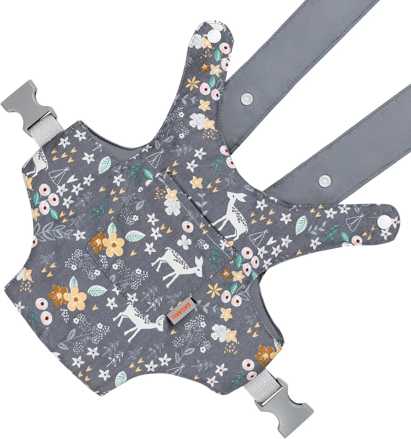 حامل عروسک گاگاکو، بند شانه کودک، ضربدری جلو و پشت، لوازم جانبی عروسک برای کودکان، 100% پنبه - گوزن خاکستری حامل عروسک گاگاکو، بند شانه کودک، ضربدری جلو و پشت، لوازم جانبی عروسک برای کودکان، 100% پنبه - گوزن خاکستری