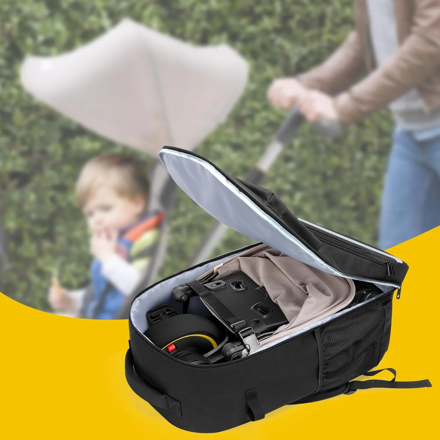 کیف مسافرتی GRAOSO سازگار با Doona Liki Trike S3 & S5، کوله پشتی تاشو برای سه چرخه کودک نوپا، کیف بررسی گیت کالسکه با بند ثابت کننده سگک داخلی، 3 روش حمل برای هواپیما، مشکی، مشکی کیف مسافرتی GRAOSO سازگار با Doona Liki Trike S3 & S5، کوله پشتی تاشو برای سه چرخه کودک نوپا، کیف بررسی گیت کالسکه با بند ثابت کننده سگک داخلی، 3 روش حمل برای هواپیما، مشکی، مشکی