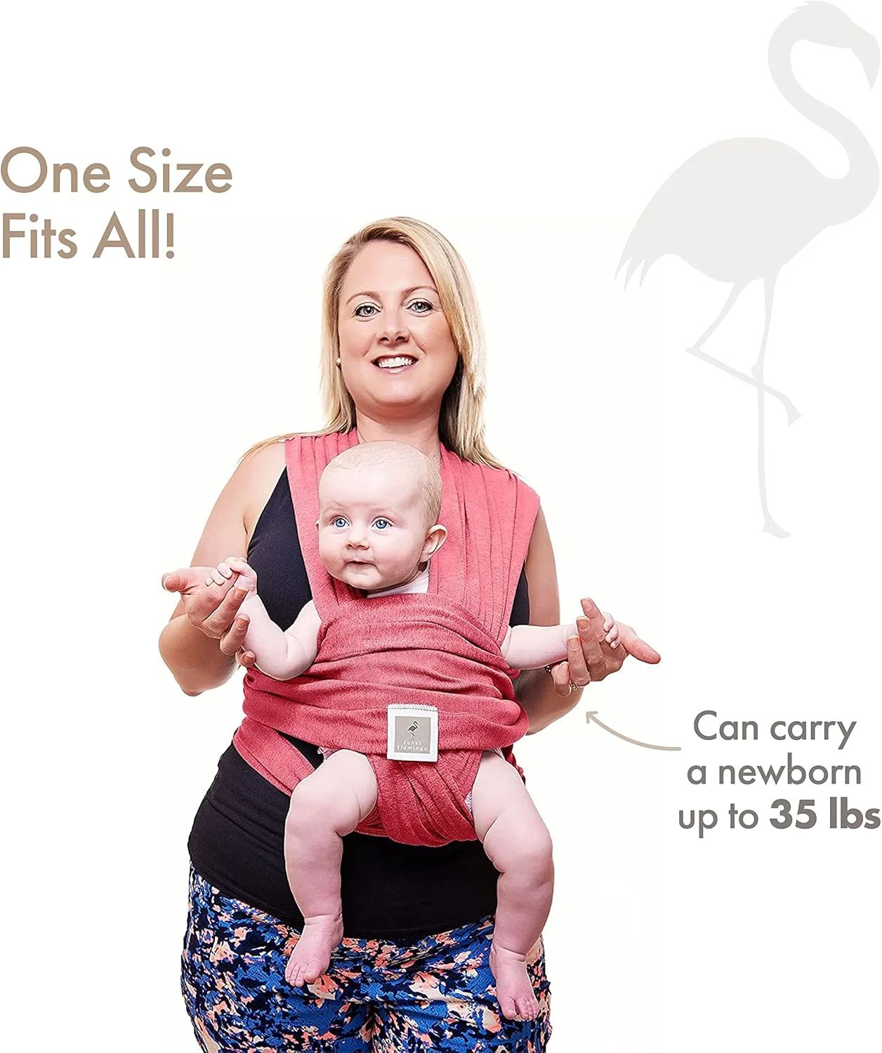 آغوشی نوزاد فانکی فلامینگو - آغوشی نوزاد نرم و راحت از نوزادی تا نوپایی | سایز مناسب همه | نرم، راحت و آرامش بخش برای نوزادان | صورتی آغوشی نوزاد فانکی فلامینگو - آغوشی نوزاد نرم و راحت از نوزادی تا نوپایی | سایز مناسب همه | نرم، راحت و آرامش بخش برای نوزادان | صورتی