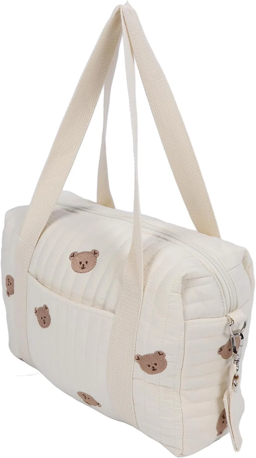 کیف لوازم کودک فوکت، کیف بزرگ و جادار لوازم کودک با زیپ، کیف گلدوزی مادر، کیف لوازم جانبی کالسکه برای پوشک، تلفن، کلید، اسباب بازی، لوازم نوزاد (طرح خرس) کیف لوازم کودک فوکت، کیف بزرگ و جادار لوازم کودک با زیپ، کیف گلدوزی مادر، کیف لوازم جانبی کالسکه برای پوشک، تلفن، کلید، اسباب بازی، لوازم نوزاد (طرح خرس)