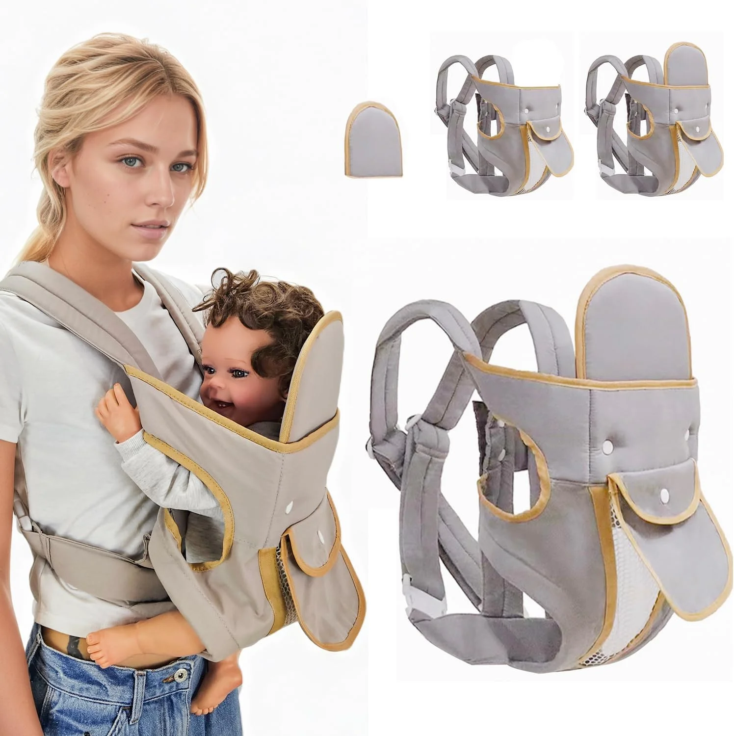 آغوشی نوزاد 4 در 1 مناسب نوزاد تا نوپا، آغوشی نوزاد قابل تنظیم ارگونومیک، نگهدارنده قابل حمل، کوله پشتی کانورتیبل جلو و پشت برای نوزادان و کودکان 3.6 تا 20 کیلوگرم (خاکستری نقره ای) آغوشی نوزاد 4 در 1 مناسب نوزاد تا نوپا، آغوشی نوزاد قابل تنظیم ارگونومیک، نگهدارنده قابل حمل، کوله پشتی کانورتیبل جلو و پشت برای نوزادان و کودکان 3.6 تا 20 کیلوگرم (خاکستری نقره ای)