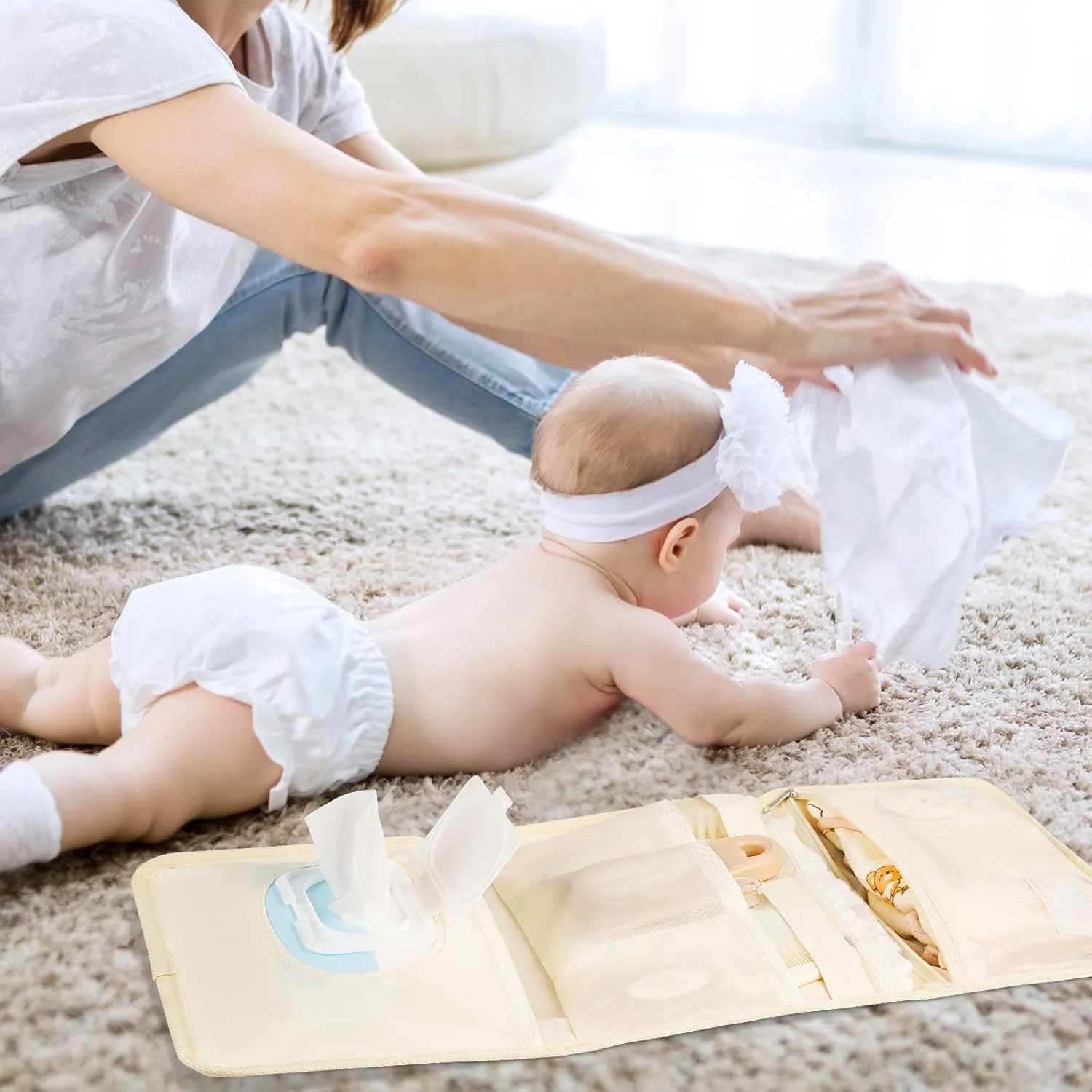 کیف لوازم کودک Frjjthchy، کیف تاشو کوچک پوشک، کیف مسافرتی نوزاد، کیف مادر برای فضای باز کیف لوازم کودک Frjjthchy، کیف تاشو کوچک پوشک، کیف مسافرتی نوزاد، کیف مادر برای فضای باز