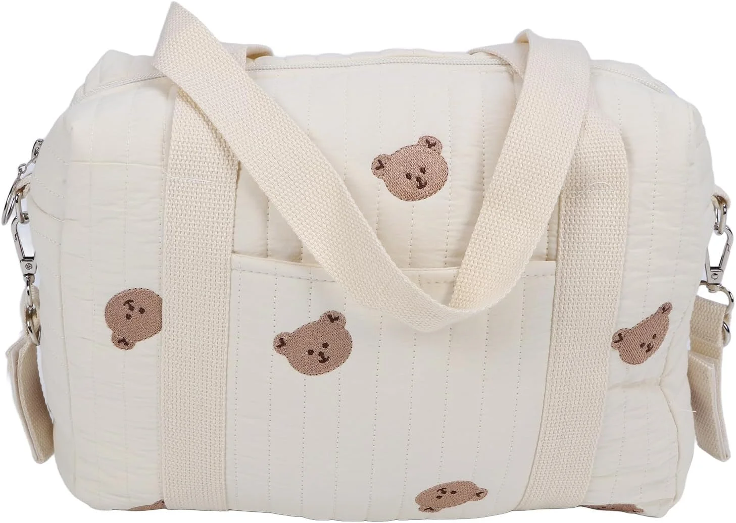 کیف لوازم کودک فوکت، کیف بزرگ و جادار لوازم کودک با زیپ، کیف گلدوزی مادر، کیف لوازم جانبی کالسکه برای پوشک، تلفن، کلید، اسباب بازی، لوازم نوزاد (طرح خرس) کیف لوازم کودک فوکت، کیف بزرگ و جادار لوازم کودک با زیپ، کیف گلدوزی مادر، کیف لوازم جانبی کالسکه برای پوشک، تلفن، کلید، اسباب بازی، لوازم نوزاد (طرح خرس)