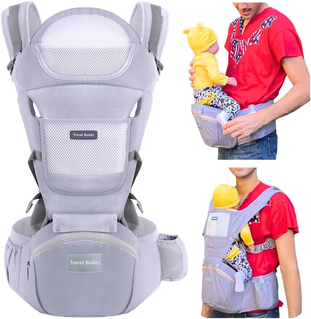 آغوشی کودک تراول بادی | 4 در 1 با نشیمنگاه و آویز کمری | سایز قابل تنظیم برای پدر و مادر | پشتیبانی از کمر و ستون فقرات | موقعیت ارگونومیک M برای رشد سالم باسن | مناسب نوزاد و کودک نوپا از 1.5 تا 20 کیلوگرم آغوشی کودک تراول بادی | 4 در 1 با نشیمنگاه و آویز کمری | سایز قابل تنظیم برای پدر و مادر | پشتیبانی از کمر و ستون فقرات | موقعیت ارگونومیک M برای رشد سالم باسن | مناسب نوزاد و کودک نوپا از 1.5 تا 20 کیلوگرم