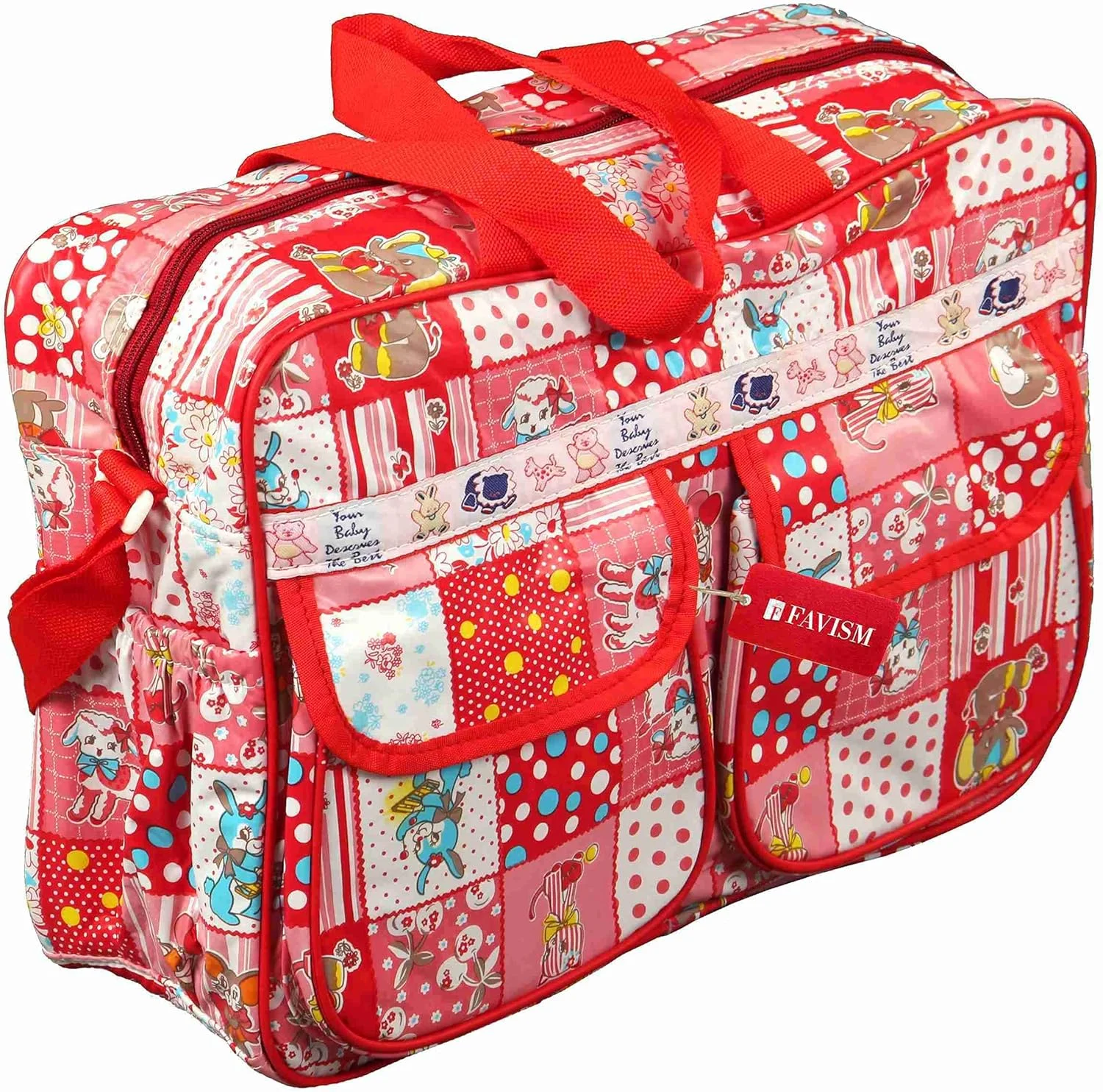 کیف لوازم کودک Annapurna Sales مدل FAVISM - چند منظوره - قرمز (مناسب برای دختر و پسر) کیف لوازم کودک Annapurna Sales مدل FAVISM - چند منظوره - قرمز (مناسب برای دختر و پسر)